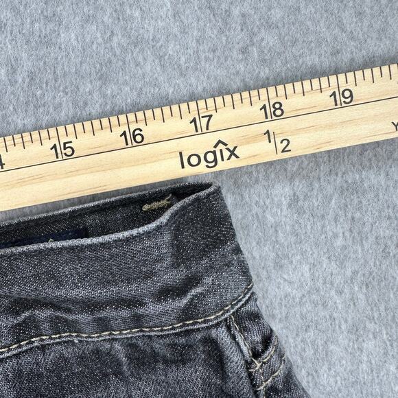 Bluer than Indigo Jeans Mens 35 Classic Straight Selvage Button Fly Black Washed - Picture 7 of 10